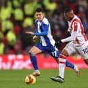 Jamie McGrath during a rare run-out for Latics in an FA Cup tie at Stoke in February 2022