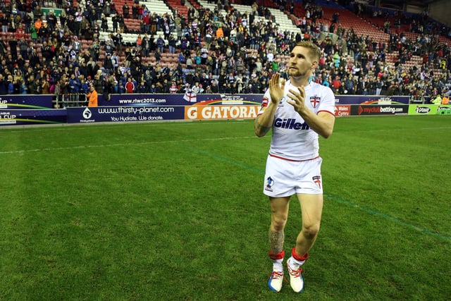 Sam Tomkins says goodbye to the DW Stadium ahead of his move to the NRL, but of course later returned to England.