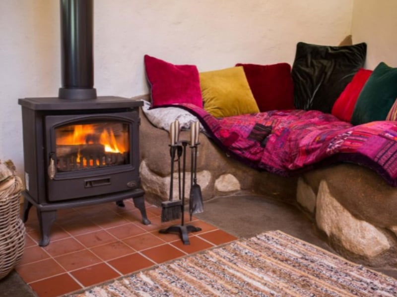 A wood burner keeps things cosy.