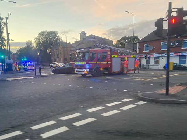 Two cars were involved in the smash on River Way, Wigan