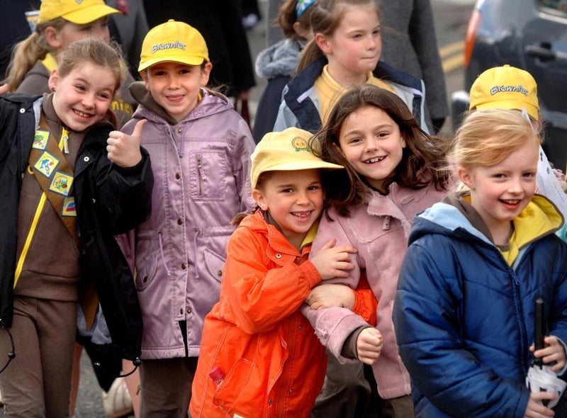 Brownies during the Standish VE Day parade, 2005