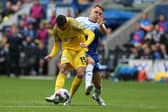 Troy Parrott bears down on goal at the DW.