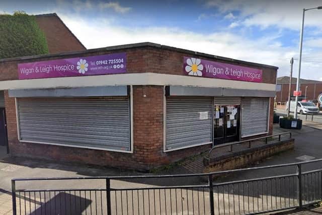 Thieves tried to get into the hospice's shop in Golborne