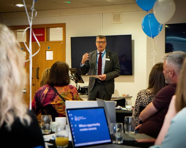 University of Central Lancashire Vice-Chancellor Professor Graham Baldwin speaks at the event.
