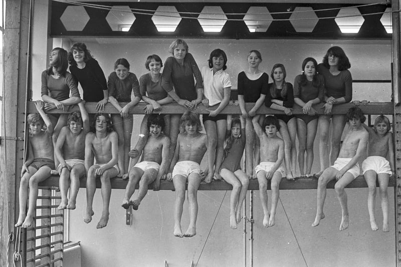 Shevington High School gym team in 1975