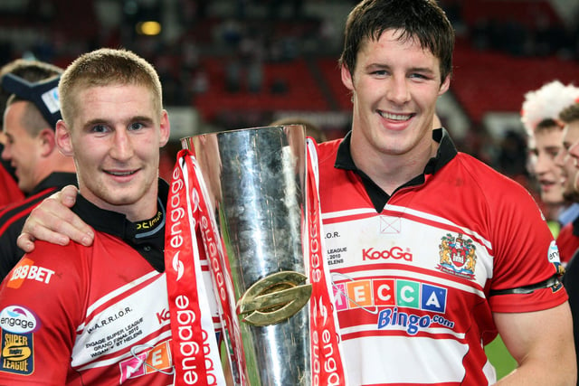 Tomkins won his first Super League in 2010- alongside his brother Joel.
