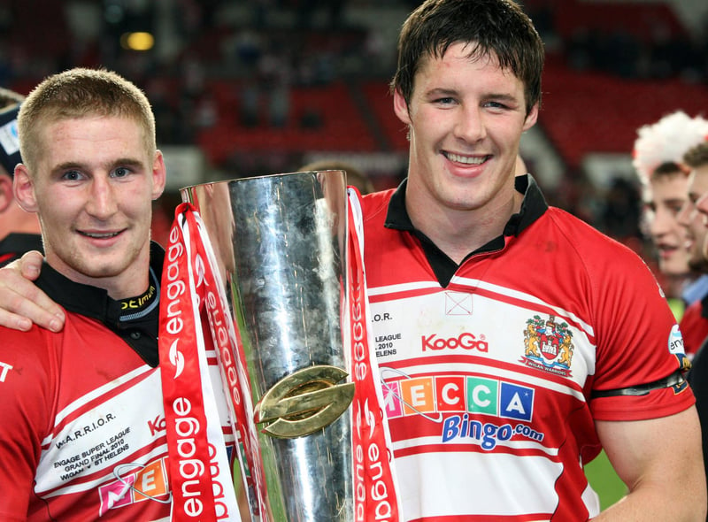 Tomkins won his first Super League in 2010- alongside his brother Joel.