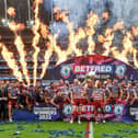 Wigan Warriors celebrate their Challenge Cup win