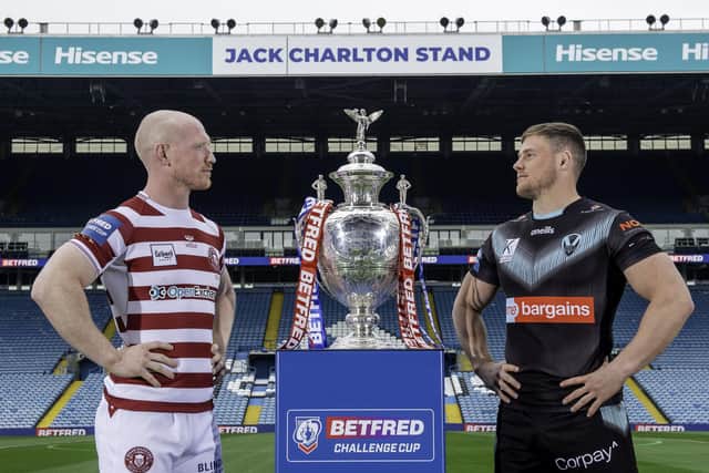 Wigan Warriors take on St Helens in the semi-finals of the Challenge Cup at Elland Road