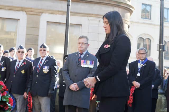 MP Lisa Nandy at last year's Remembrance Sunday ceremony in Wigan