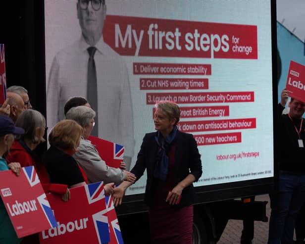 Shadow Home Secretary Yvette Cooper meets the party faithful during her visit to Leigh and Atherton