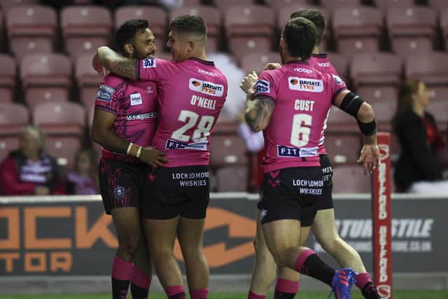 Bevan French scored a hat-trick in Wigan's victory over Toulouse