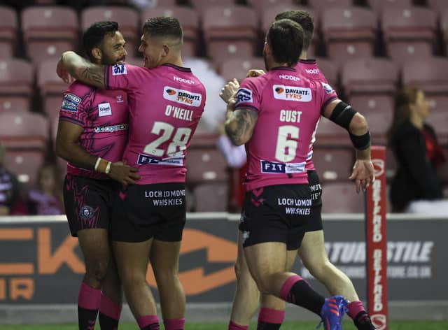 Bevan French scored a hat-trick in Wigan's victory over Toulouse