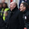 John Doolan (right) has taken over as interim manager of Accrington Stanley following the departure of John Coleman (left)