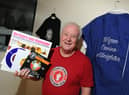 Northern Soul promoter Russ Winstanley with some of the merchandise and memorabilia he's helped to produce, dedicated to Wigan Casino Club (library pic).