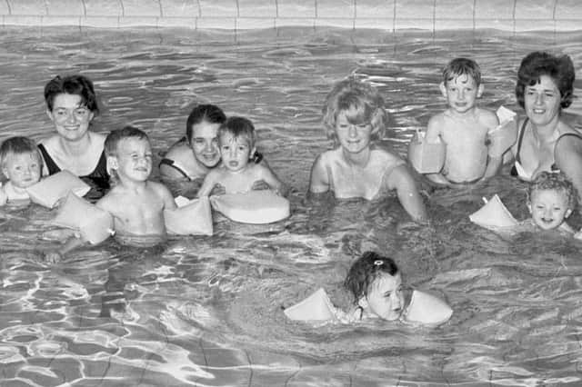 The "Babes" swimming club at Hindley baths in 1971.