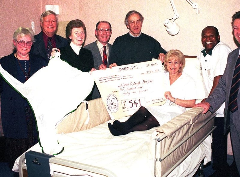 1998 - A reunion by former school pals at Hindley and Abram Grammar School raised cash for Wigan and Leigh Hospice in 1998