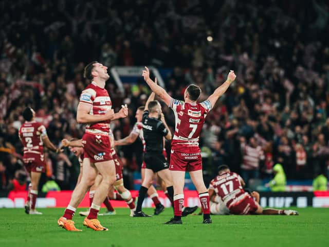 Wigan's Harry Smith, pictured celebrating at Old Trafford, has been backed to get even better by a former star