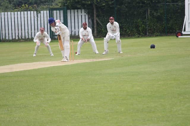 Matthew Hayes in batting action