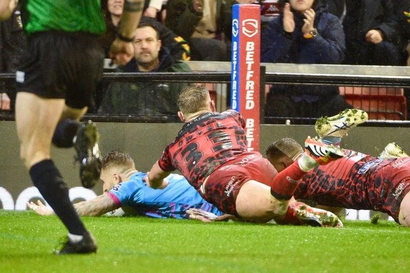 An argument for his best performance for the Warriors in Super League yet. The centre also enjoyed his second try for the club in the victory