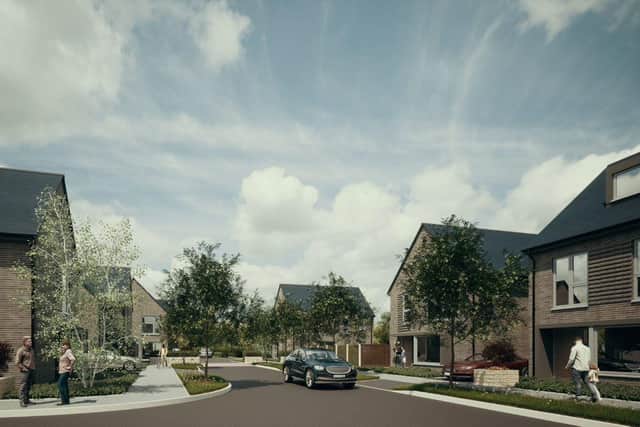 An artist's impression of the 350-home development off Leigh Road,