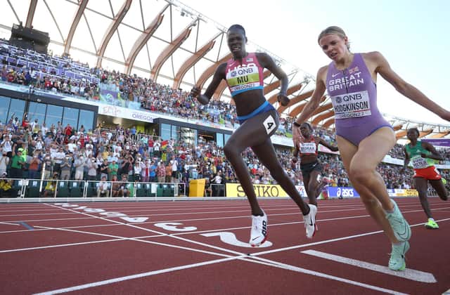 Keely Hodgkinson comes agonisingly close to gold