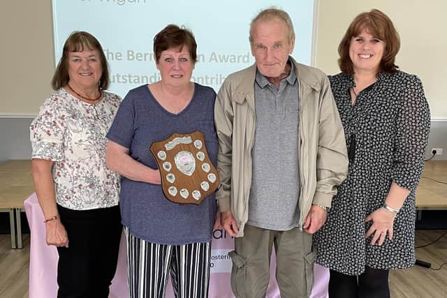A special award for Foster carers, Christine and Dave.