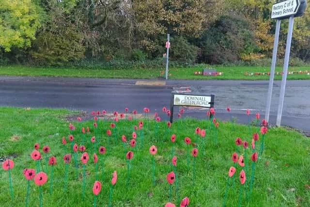Poppies sprang up all over Garswood during the Remembrance weekend