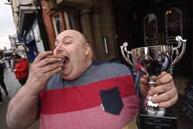 Reigning World Pie Eating Champion Ian Gerrard