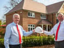 Keith Collard officially “hands over the hard hat” to Shaun Phoenix, Redrow Lancashire’s new head of construction