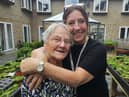 Worthington Lakes resident Rene with the home's manager Kim Jones