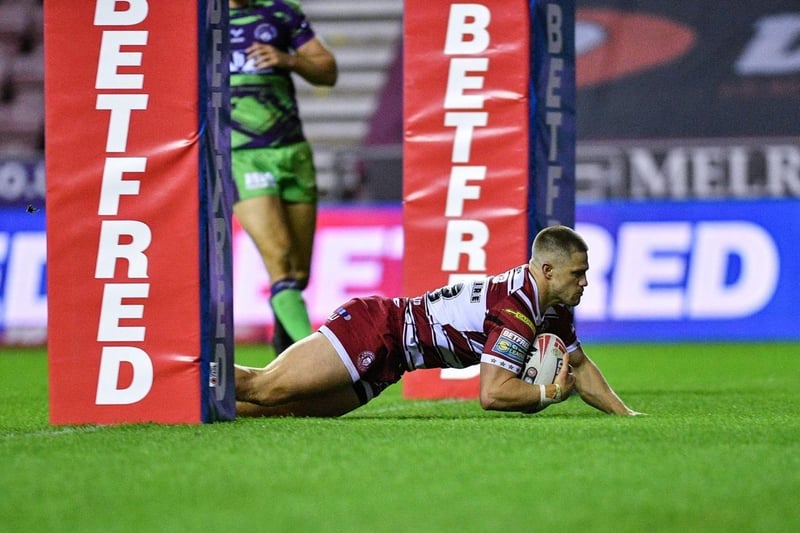 The playmaker called to the first-team at stand-off with French moved to full-back and Field rested. Two tries in the victory that saw him reach a personal milestone of 500 Super League points
