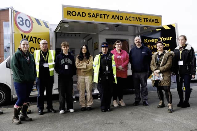 Students at Wigan and Leigh College received a talk on road safety