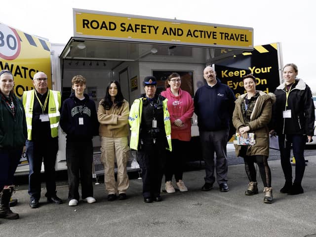 Students at Wigan and Leigh College received a talk on road safety