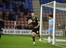 Will Keane celebrates after equalising for Latics