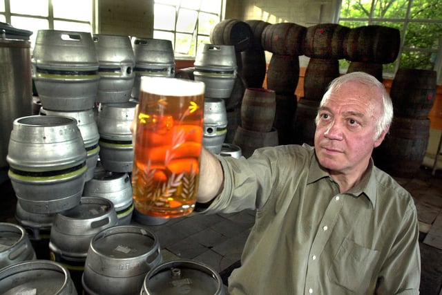 A pint to ponder.....Stewart Thompson ponders on the future of his Mayflower Brewery on the site of the old bleachworks on Chorley Road, Worthington, in June 2003 as the factory buildings were planned for demolition to make way for a new housing estate.