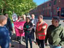 Carl Webb posted this photograph on Twitter of MP Lisa Nandy at the picket line in Wigan