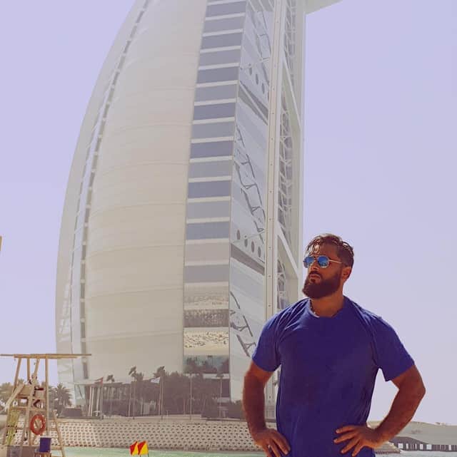 Mujahaid bin Jamshaid at the Burj al Arab in the UAE