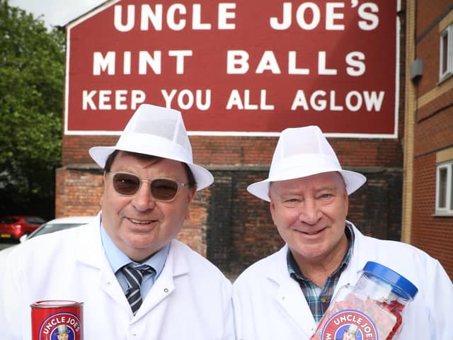 John and Ant at Uncle Joe's Mint Balls.