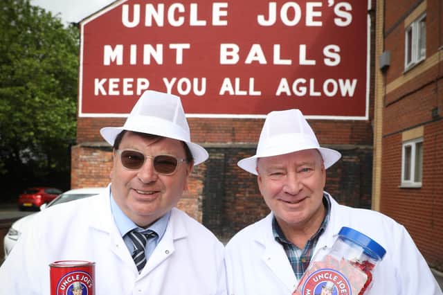 John and Ant at Uncle Joe's Mint Balls.
