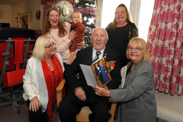 Jack Fletcher received a card from the King and Queen to mark his 100th birthday