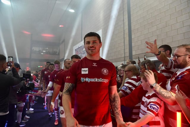 John Bateman enjoys the moment of walking through the fan zone.