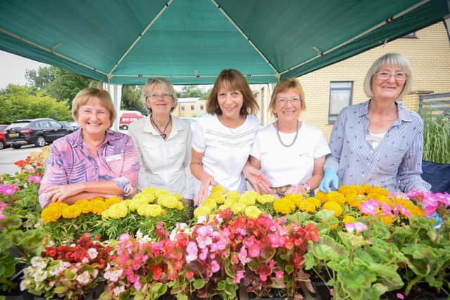 A flashback to last year's Open Garden Day at Wigan and Leigh Hospice. Volunteers Mary Rimmer, Anne Wright, Joan Collinson, Janet Wood and Lynne West.