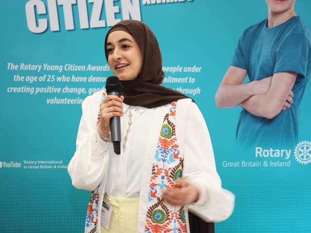 Layan Hassan at the Rotary Young Citizen Awards