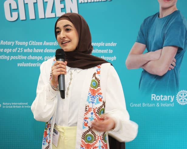 Layan Hassan at the Rotary Young Citizen Awards