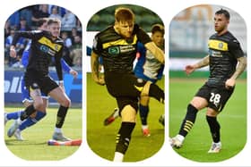 Josh Stones' loan departure has left Joe Hugill (left) and Dale Taylor (right) as the only recognised centre-forwards at Latics
