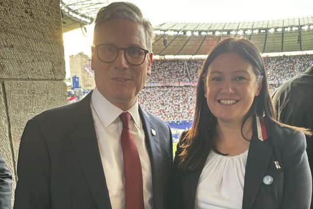 The Prime Minister, Sir Keir Starmer, posted this picture of himself and Culture Secretary Lisa Nandy at Berlin's Olympiastadion before the Euro 2024 Final