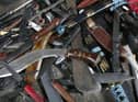 Knives surrendered to Greater Manchester Police during a previous crackdown on blades