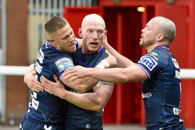 Liam Farrell went over for a hat-trick in the victory