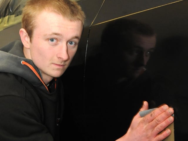 Standish Autobodies: apprentice panel beater and paint sprayer Joshua Jennion